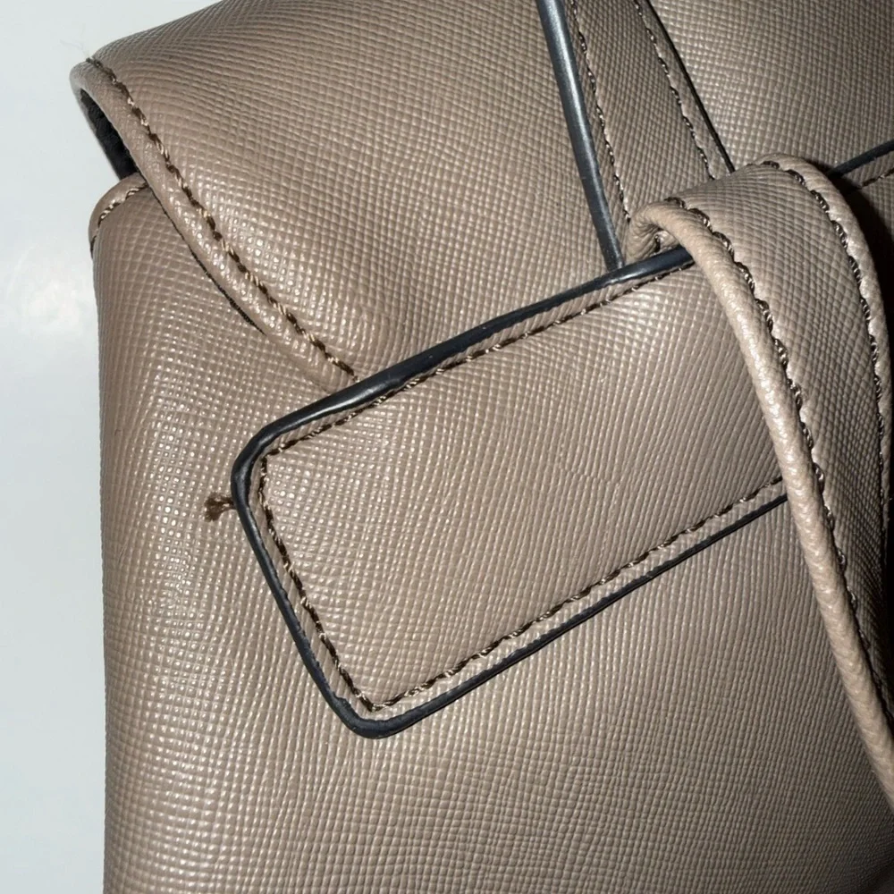 Nine West Taupe Backpack with Silver-Tone Lock
